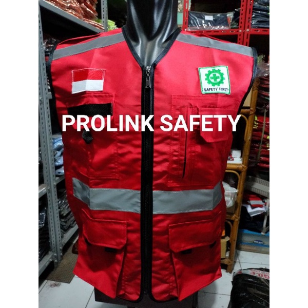 ROMPI SAFETY MERAH BAHAN TASLAN DALAM ADA FURING NYA