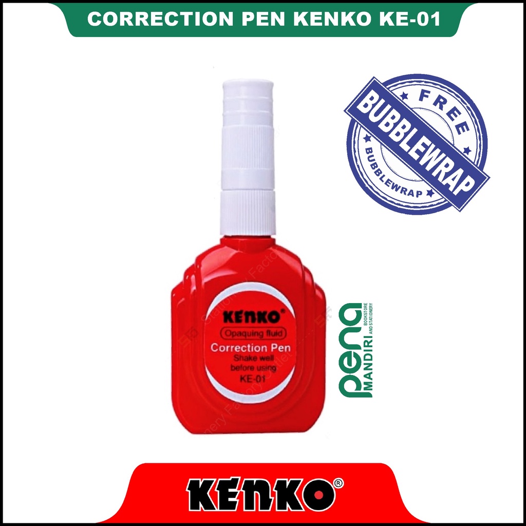 TIP-EX Kenko Correction Pen KE-01 Penghapus / Tip-Ex / Penghapus Cair - 1 Pcs