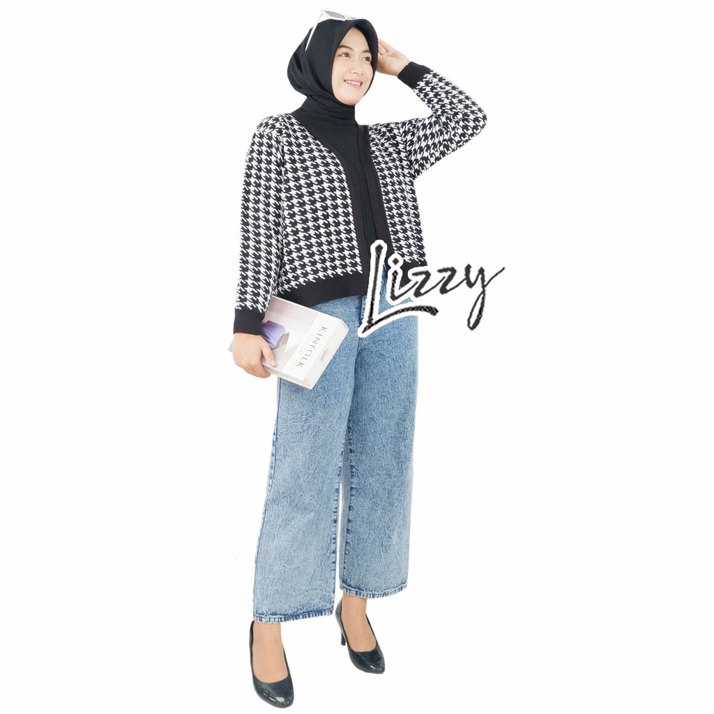 Lizzy - CARDIGAN HOUNDSTOOTH PREMIUM