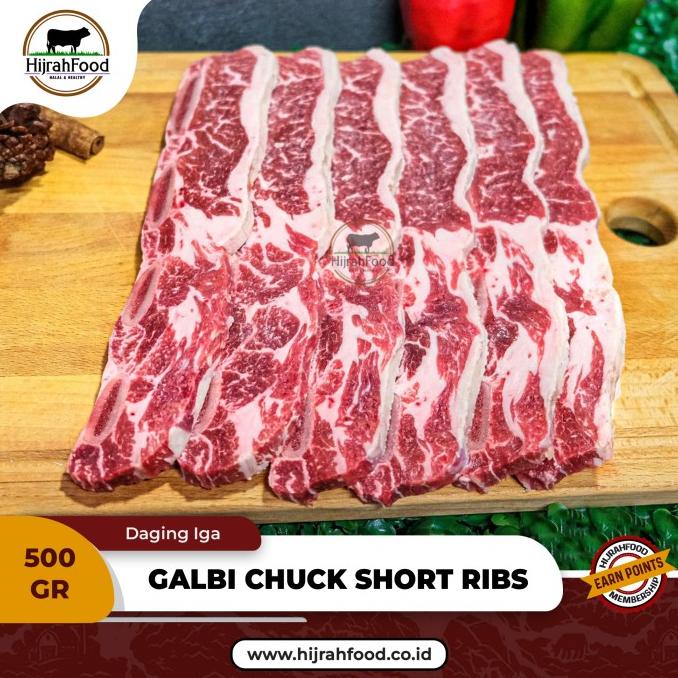 Jual Us Beef Galbi Kalbi Chuck Short Ribs Bone In Korean Bbq Gr Shopee Indonesia