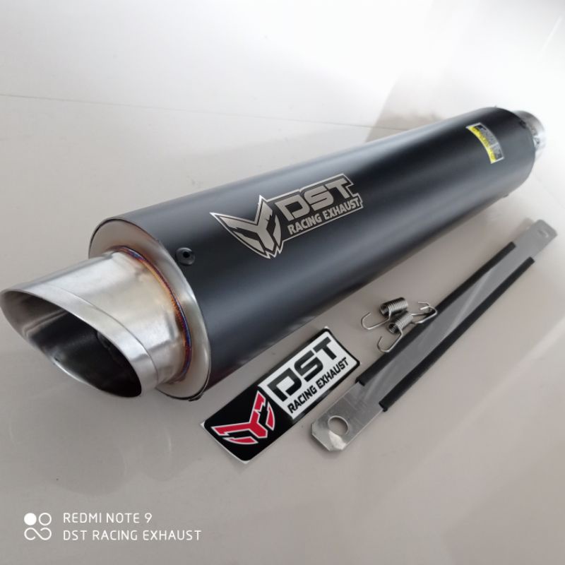 Knalpot racing original DST racing M1 dope long 35cm inlet 50mm silincer only knalpot racing univers