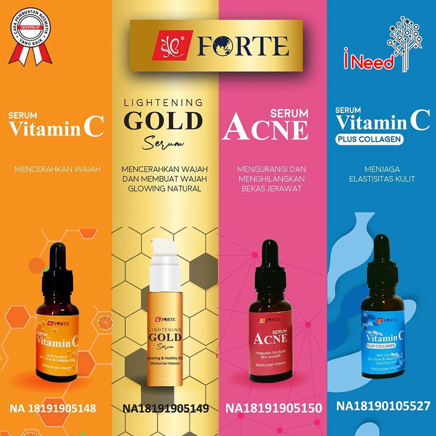 (INEED) SERUM FORTE SYB Vit C | Vit C collagen | Acne | Gold brightening