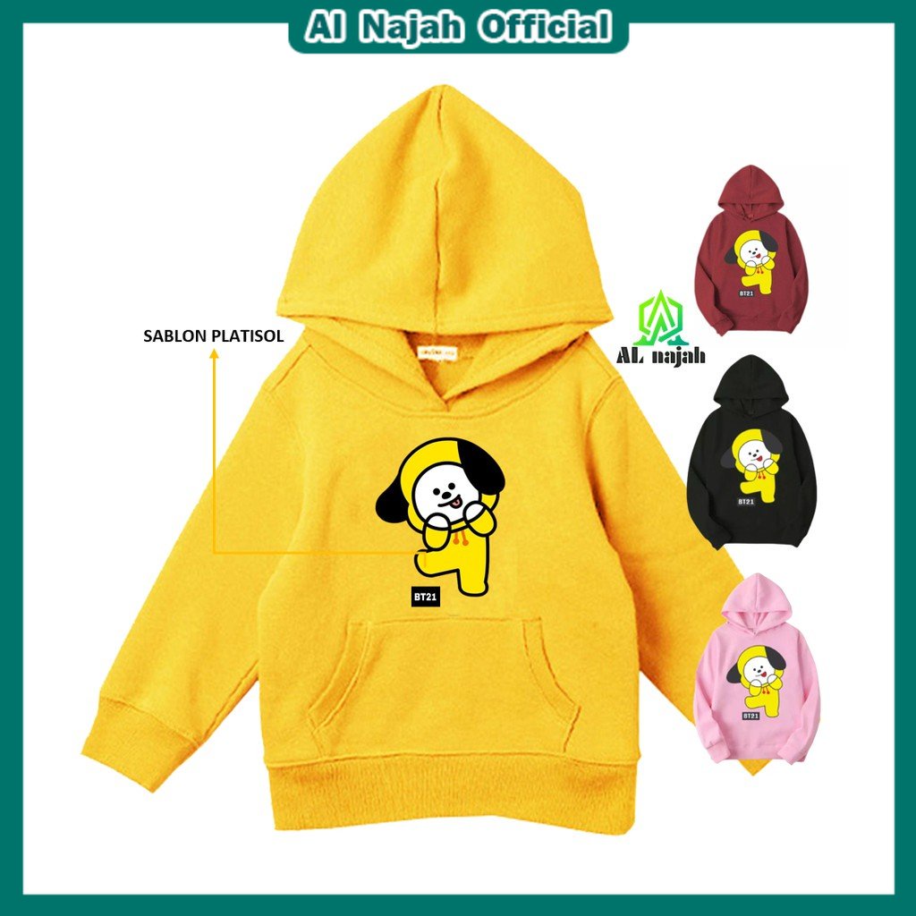 Sweater Hoodie BT21 BTS Anak Dan Dewasa /BISA COD/Varian Warna LENGKAP