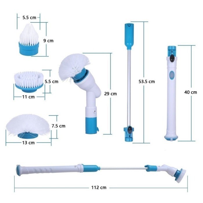 Crust Cleaner X9 Hurricane Spin Scrubber Sikat WC