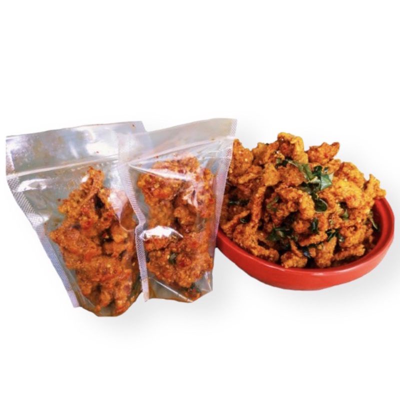 

Keripik Kulit ayam krispy pedas daun jeruk 50 gr