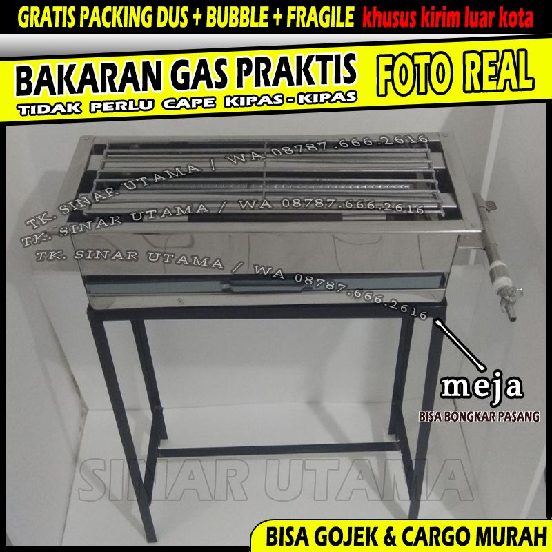 Pemanggang Panggangan Pakai GAS Kompor Panggang Alat Bakaran Sosis Bakar Sate Ayam Ikan Bbq 3