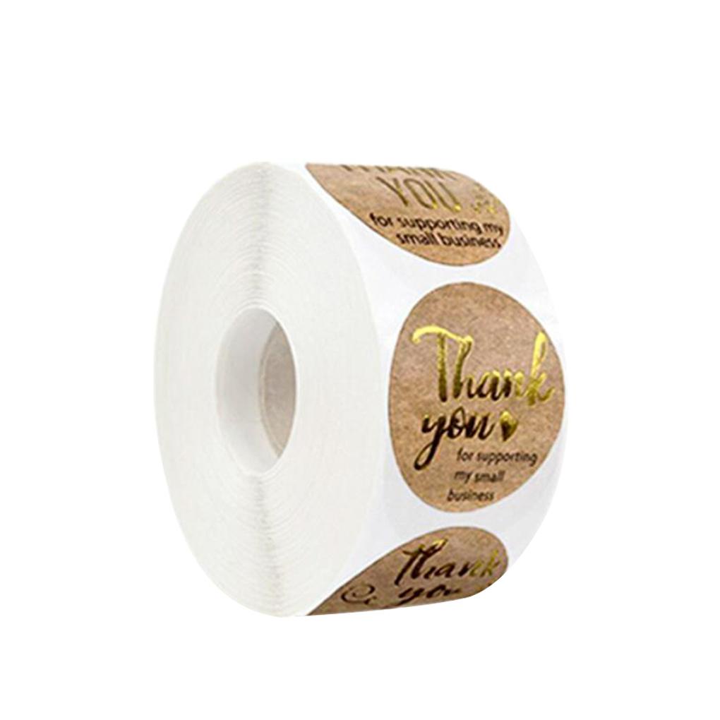 Sticker Roll Kraft Paper Seal Stiker Dekorasi Tape Hand DIY Craft Label Perlengkapan Packaging