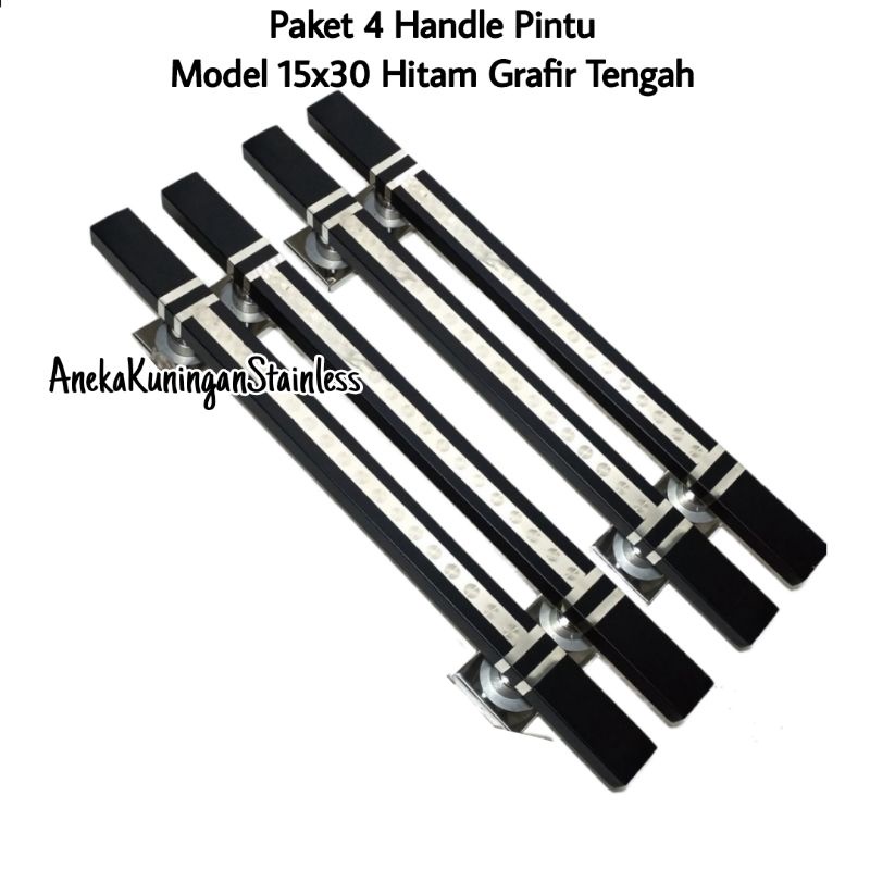 paket 4 handle pintu rumah minimalis 15x30 grafir tengah tarikan gagang pintu rumah stainless handel hendel pintu rumah murah