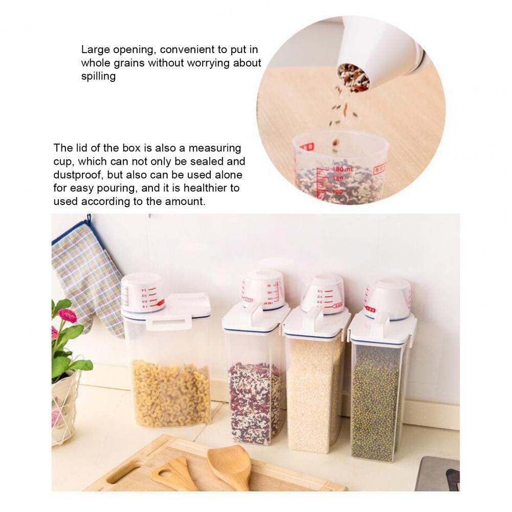 【2.5L】Toples Cereal/Rice Storage Jar/Botol Laundry Detergent Cereal Dry Food Dengan Cup