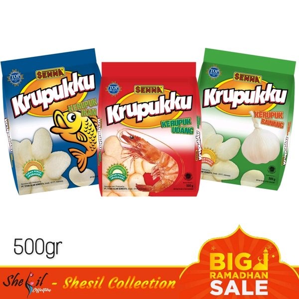 

NEW Senna Krupukku Kerupuk Ikan, Udang, Bawang 500 gram