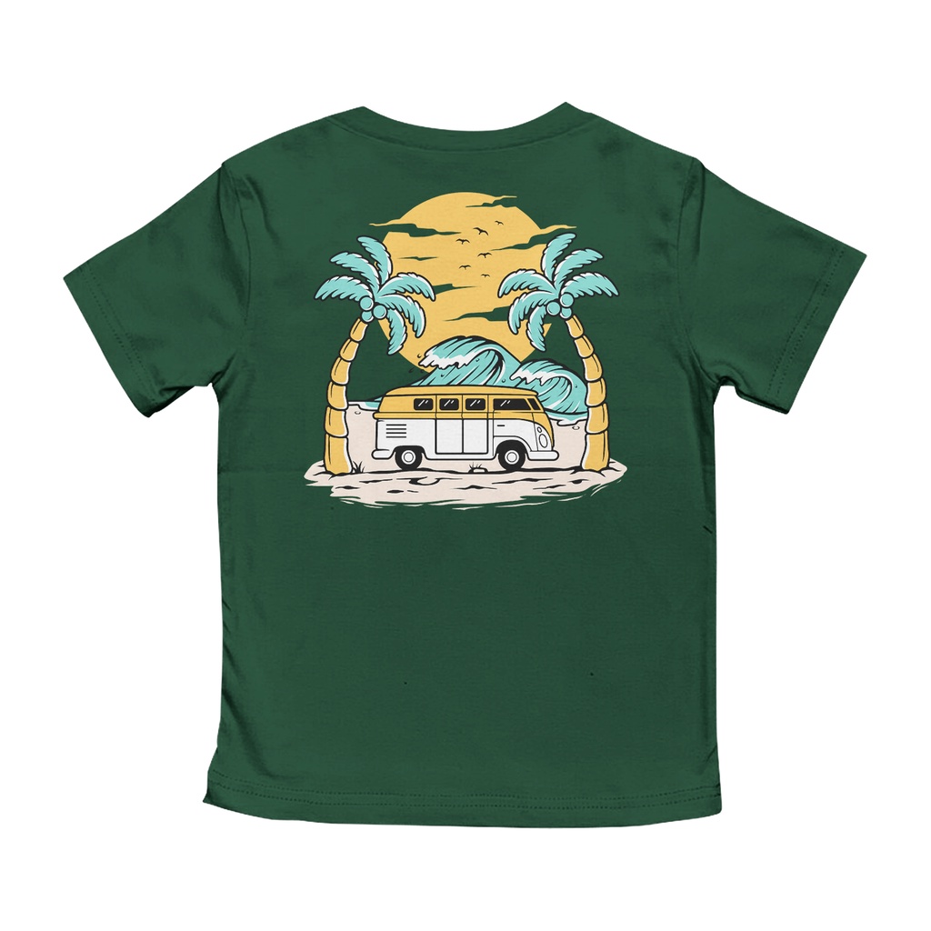 Kaos Anak 1-12 Tahun Beach Series Unisex Gazken Motif On The Beach