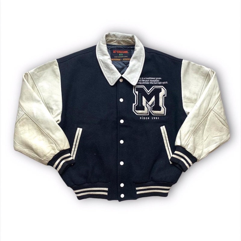 Jaket varsity vtg mcgregor black collar