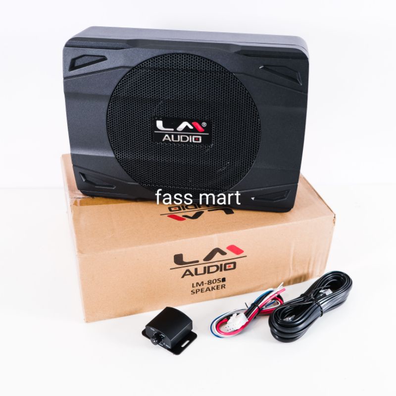 Subwoofer Aktif Audio Mobil Kolong Underseat LM AUDIO LM-80S LM80S LM 80S 80 S