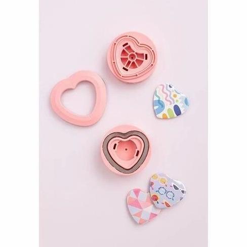 

(:(:(:(] We R memory keepers Button press insert hearts