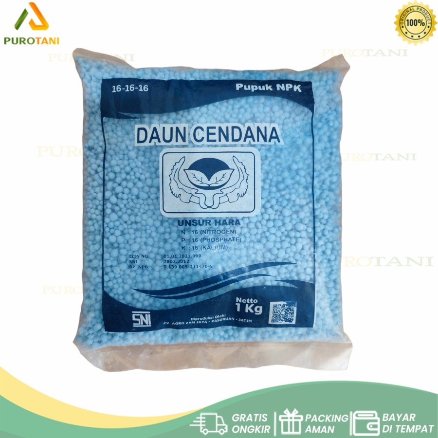 pupuk npk 16 16 16 Daun Cendana 1KG