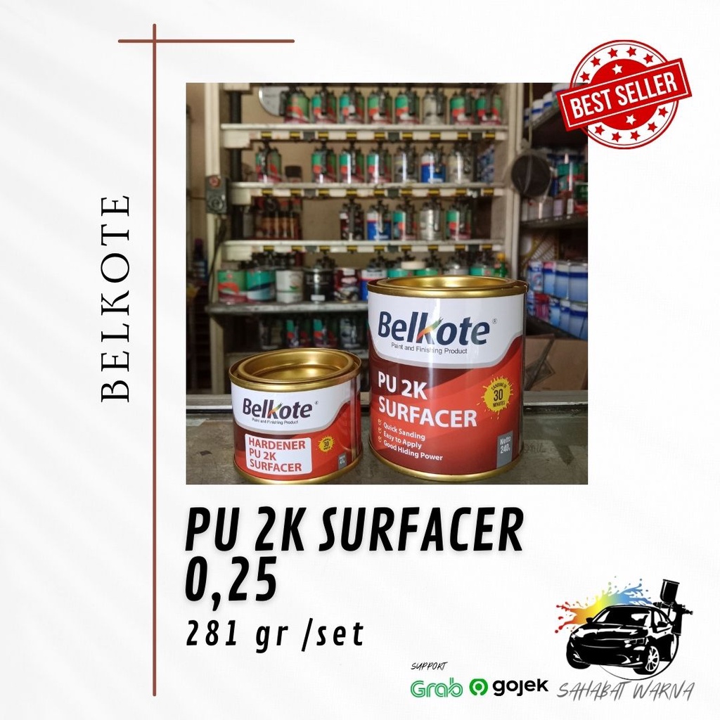 Jual Epoxy Belkote PU 2K Surfacer - 0,25 Kg Set Grey/ Epoxy Abu/ Cat ...