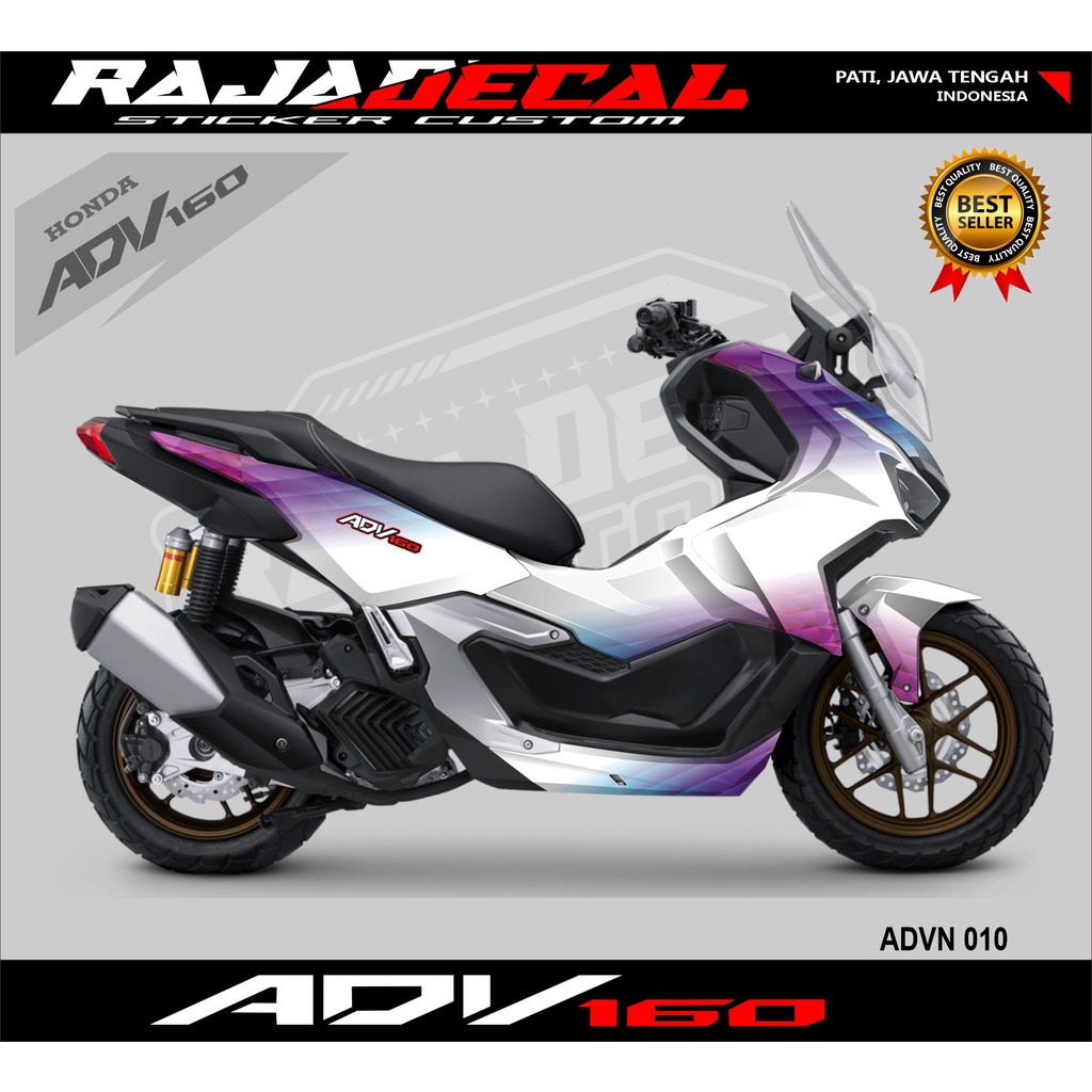 Modifikasi Honda ADV 160 2022-Stiker Dekal ADV 160 Disain Motif Poligonal ADVN 009
