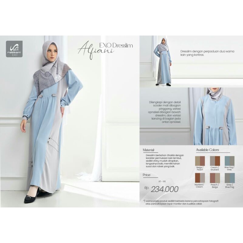 Exo Dresslim Alfiani Rabbani - Dresslim Rabbani - Gamis Rabbani - Exo Dresslim Rabbani