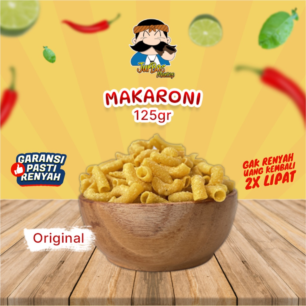 Makaroni Kering Rasa Original Juragan Basreng 125gr Makanan Ringan