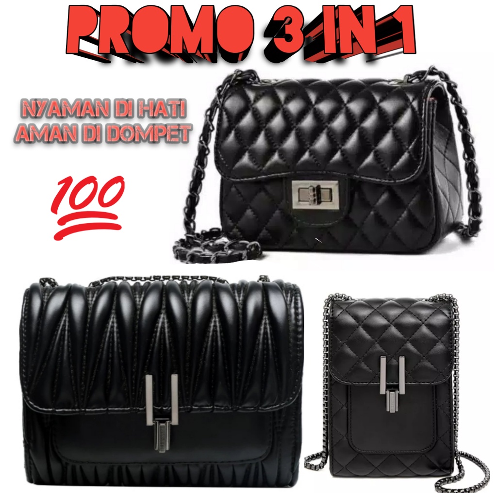 PROMO PAKET 3 IN 1 TAS BAHU WANITA