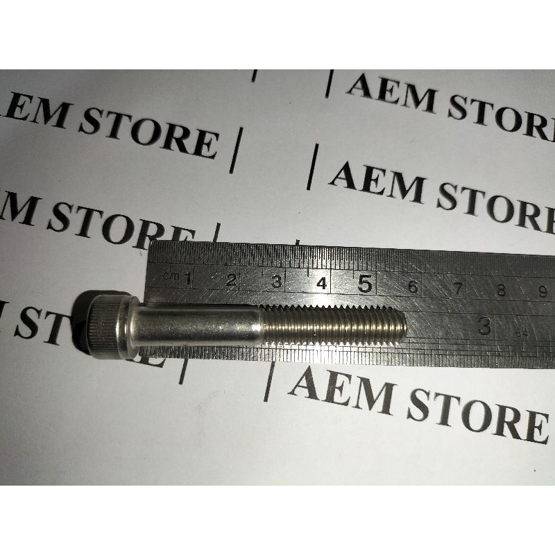Baut L M8 X 55 (5.5cm) half drat stainless 304 THE A2-70