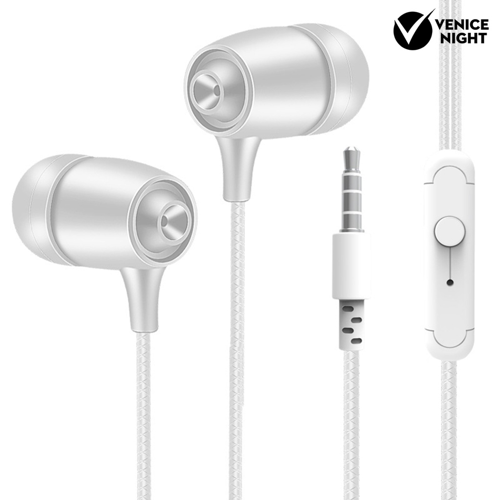 (VNEP) (Berkabel) Headset Earphone Earbuds Gaming Subwoofer Kabel Jack 3.5mm HD Dengan Mic Untuk iPhone