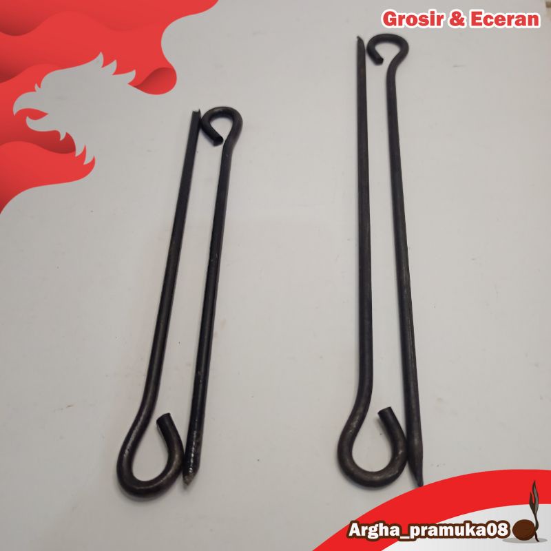 pancang tenda besi Pramuka/patok tenda per pak# 1 pak isi 50 pcs