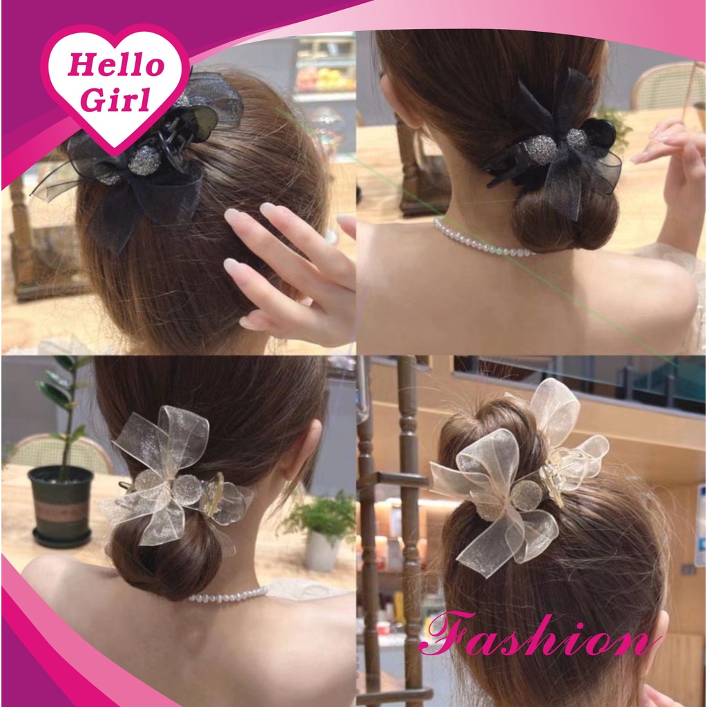 (Hello Girl)F138 Jept Rambut Wanita Manik Manik Kristal Gaya Korea Import