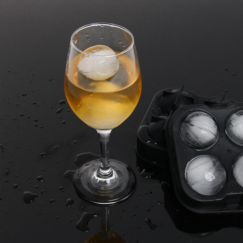 WONDER Wonder4 /6 Grids Ice Ball Cube Tray Cetakan Silikon Coktails Whisky Coklat