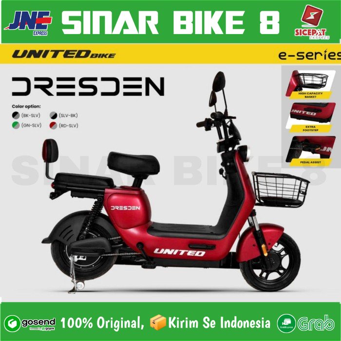 Sepeda Listrik E Bike UNITED DRESDEN Electric E Bike 600 Watt