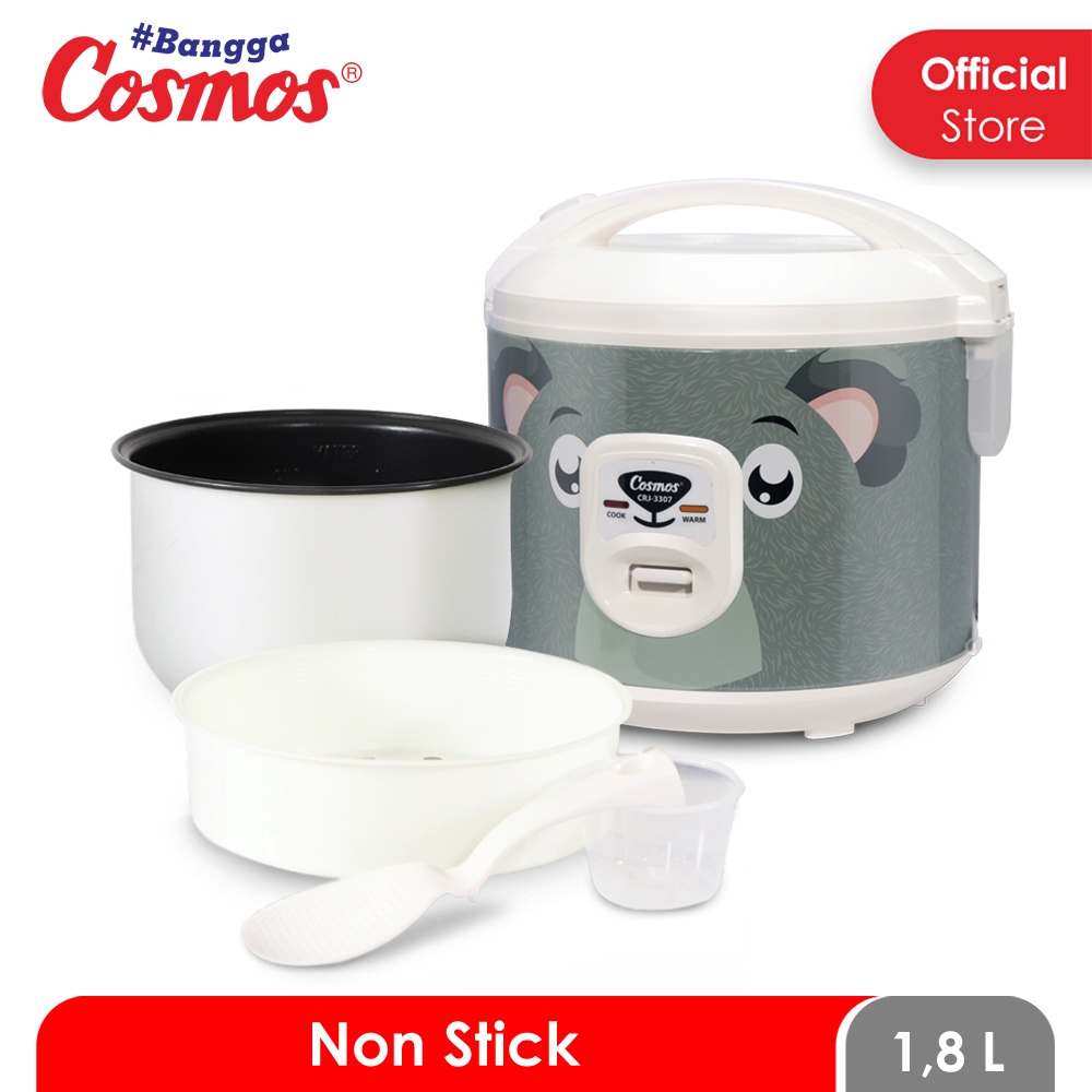 Cosmos Rice Cooker Non Stick 1.8L - CRJ-3307