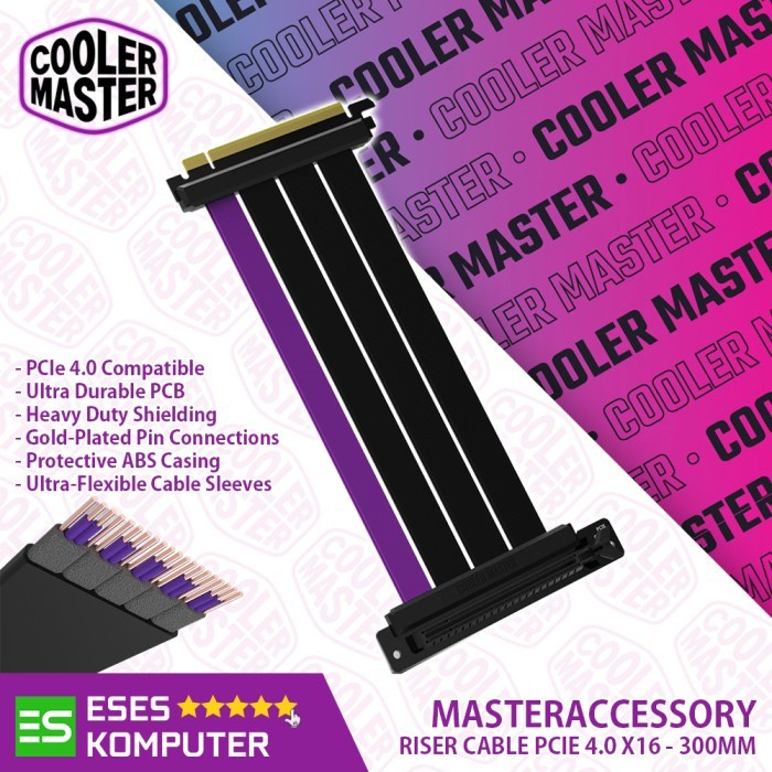 Cooler Master MASTERACCESSORY RISER CABLE PCIE 4.0 X16 | 300MM