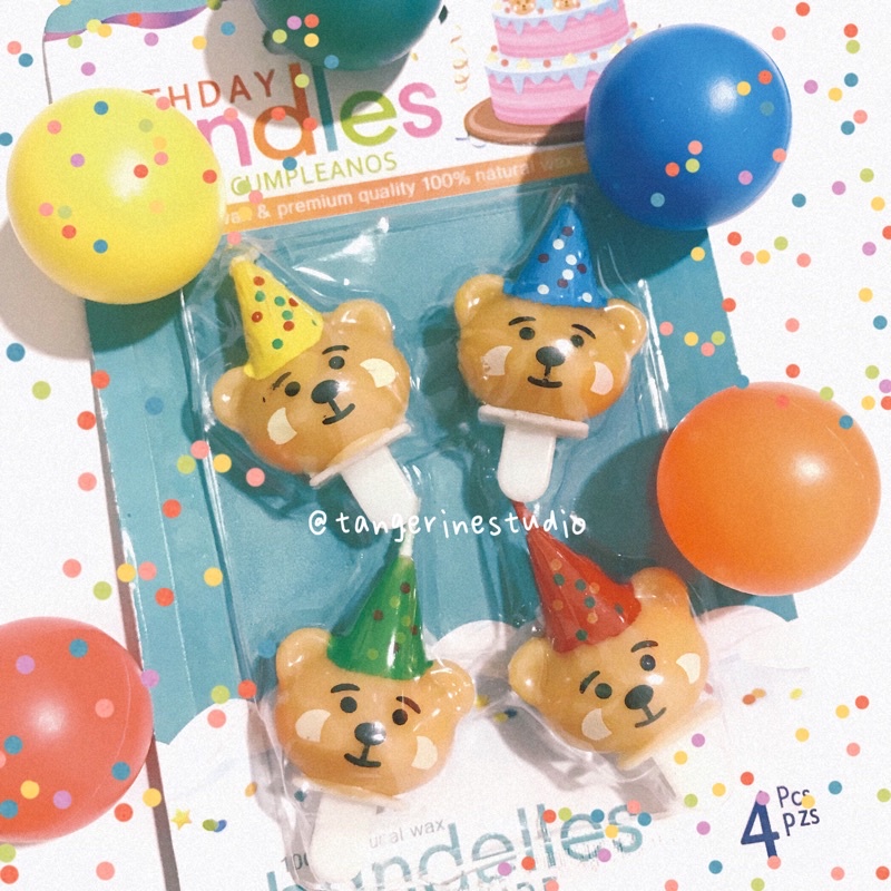 Lilin Korea Beruang / Lilin Ulang Tahun Bear / Lilin Ulang Tahun Beruang / Bear Candles / Korean Can