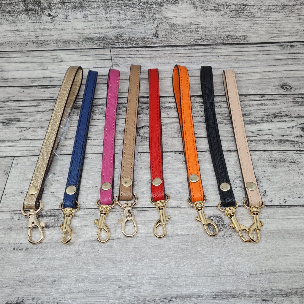 Leather saffiano hand strap/ wallet strap / tali gantungan tas dompet