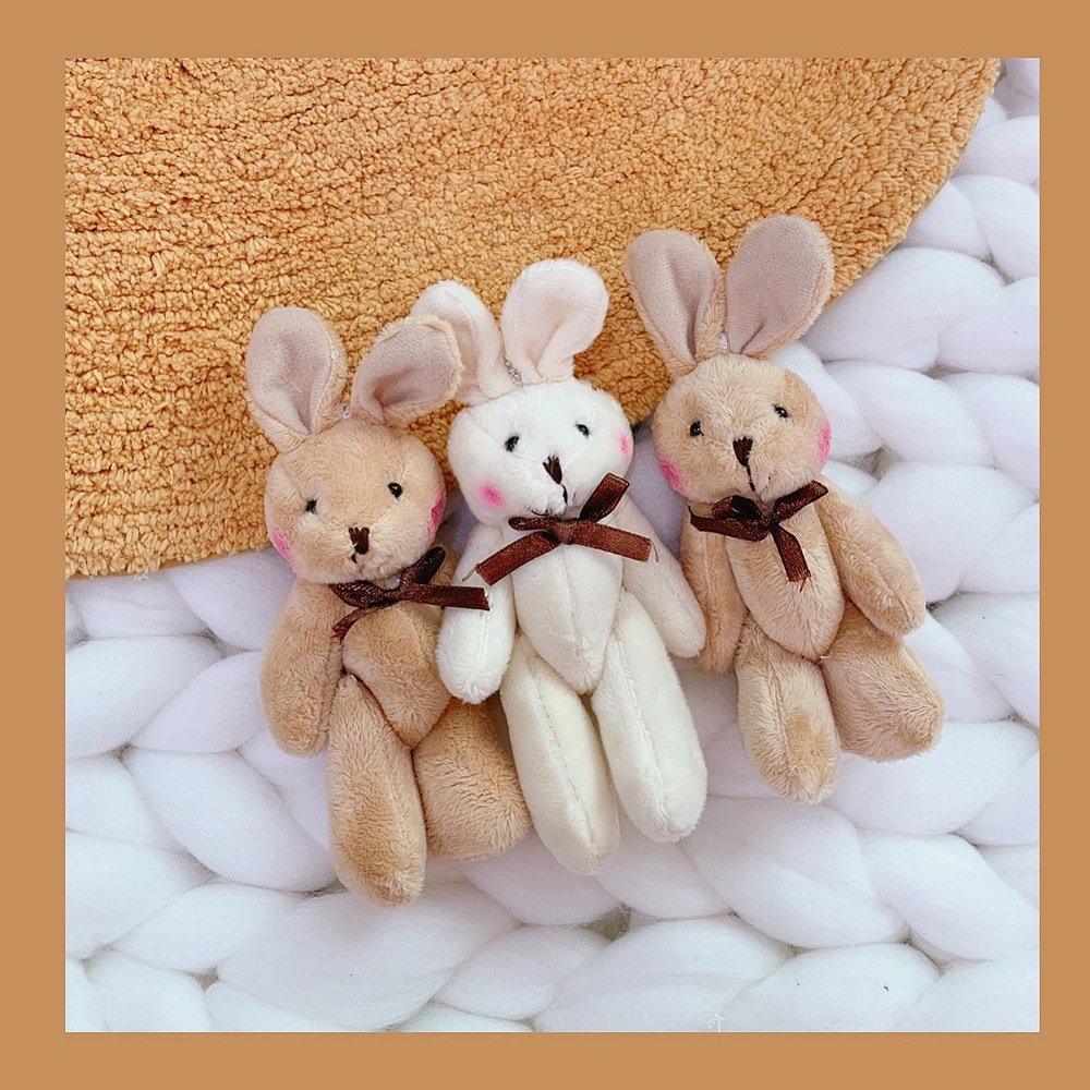 Gantungan Kunci Model Boneka Teddy Bear / Rabbit Lucu Imut Lembut Besar Bahan Plush Gantungan Tas Ransel Sekolah Kerja / Tas Jinjing Jalan Kunci Mobil Motor Bahan Berkualitas Untuk Hadiah / Sovenir