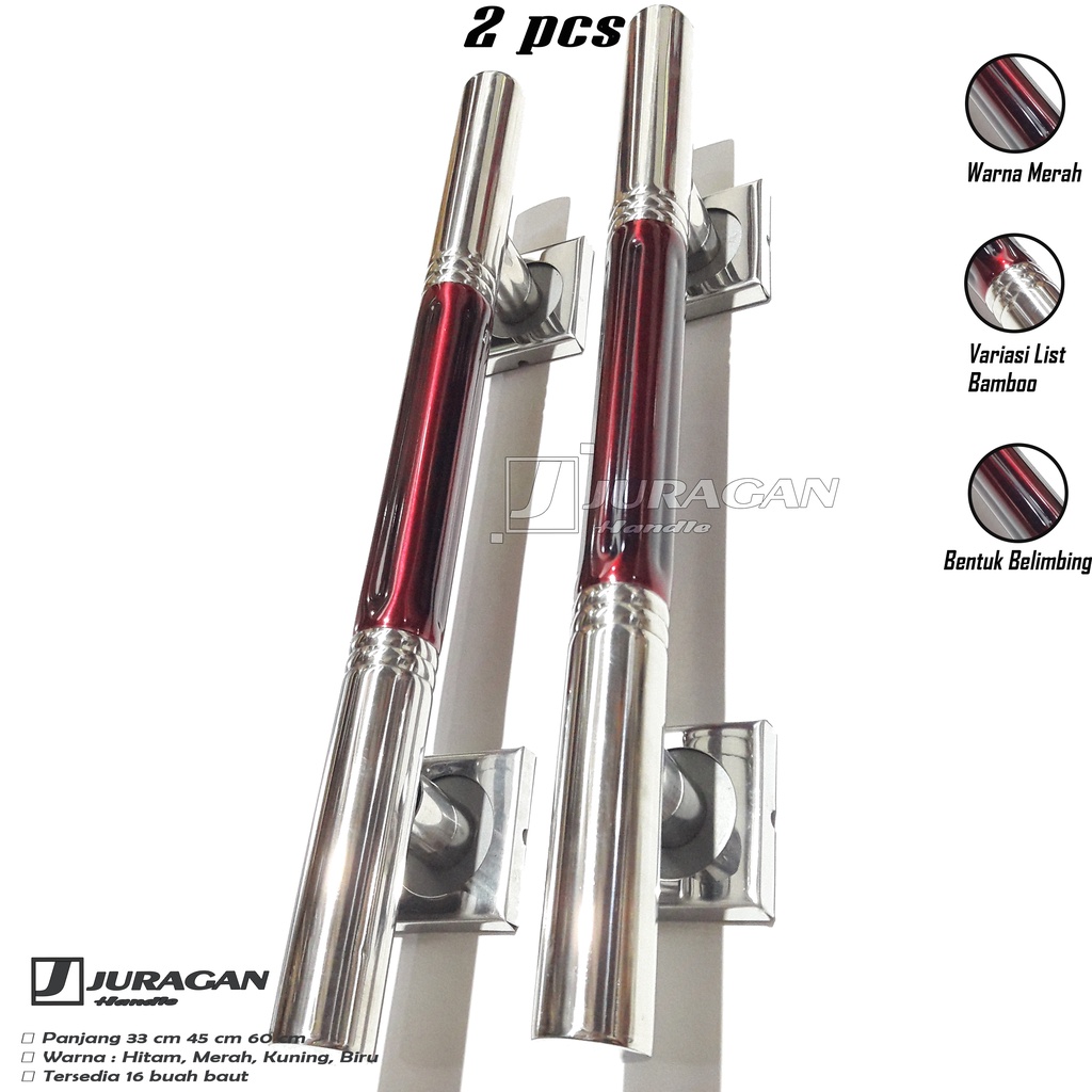 gagang pintu model belimbing handle pintu minimalis 33 cm 45 cm 60 cm pegangan pintu kuputarung 2 daun tarikan pintu mewah tebal kuat stenlis