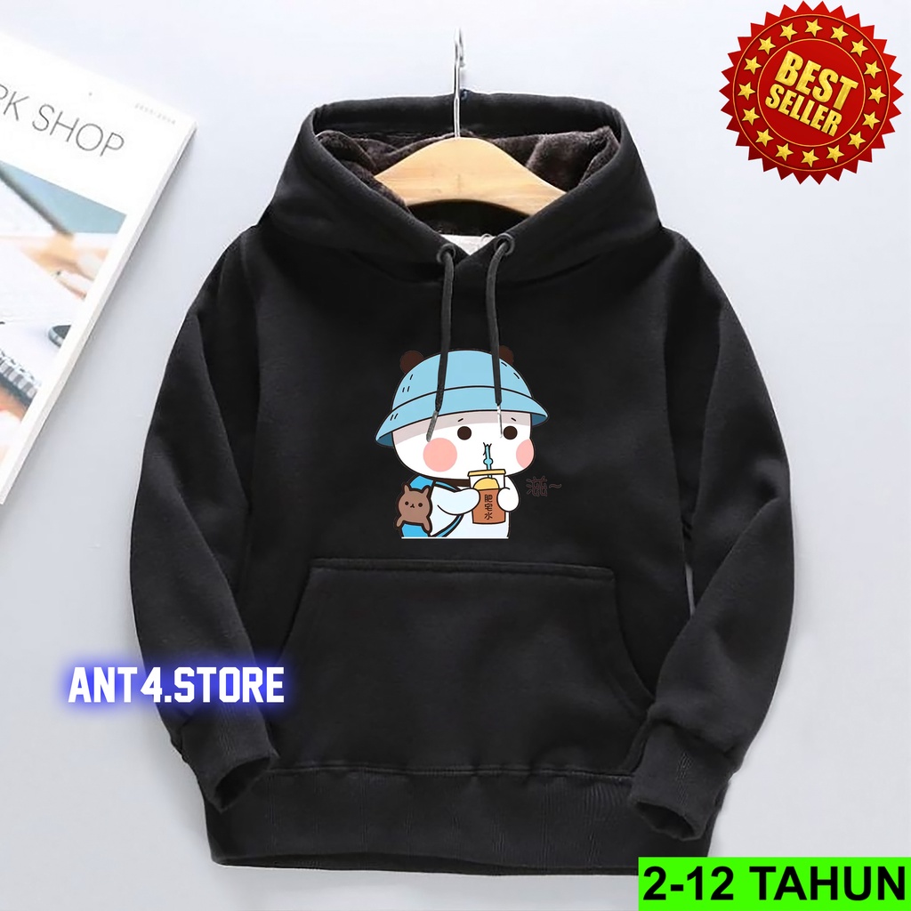 Hoodie PANDA BOBA Anak Perempuan Laki Laki  / Hodie BEST SELLER Anak Usia 2 3 4 5 6 7 8 9 10 11 12 Tahun / Jaket PANDA Anak / Sweater Distro Bisa Cod