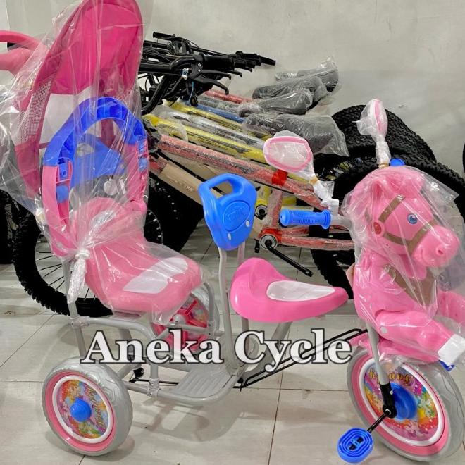 Sepeda Anak Roda Tiga Family Kuda Boncengan