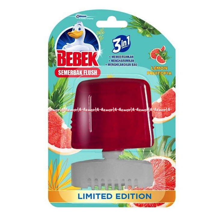 Bebek Semerbak Flush 50ml Aroma Lemon Membersihkan &amp; Menghilangkan Bau Kloset 50mL