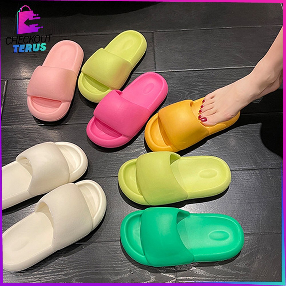 CT S48 Sandal EVA FLip Flop Tinggi Tidak Licin Selop Pria Wanita Sandal Pasangan Slippers Couple Import