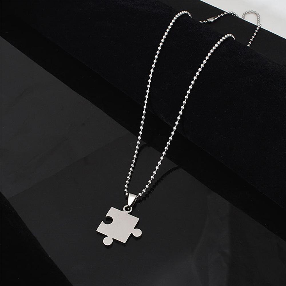 Augustina Couple Kalung Halus Unisex Kerah Pria Baja Titanium Hip Hop Pecinta Perhiasan