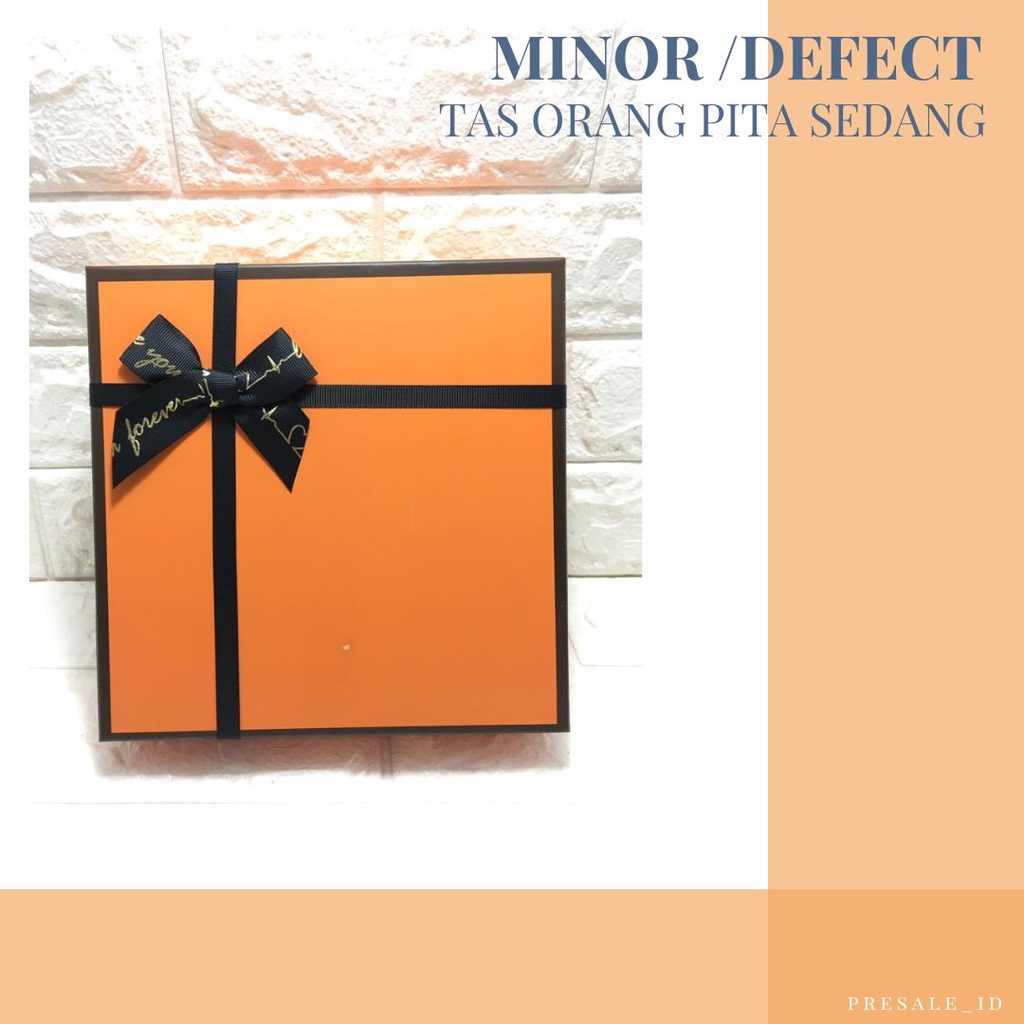 

DEFECT- Kotak Kemasan Kado Hadiah Orange Pita/ Gift Box Hadiah