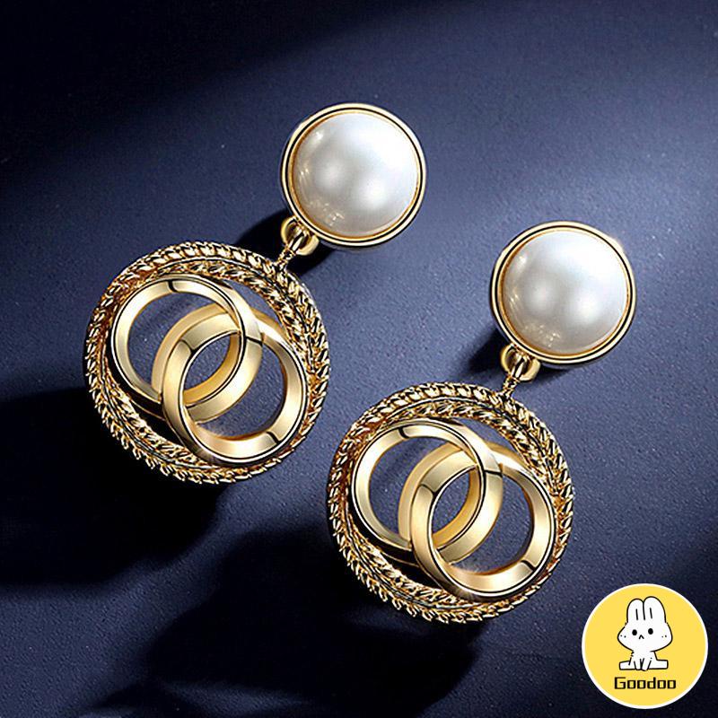 Anting-Anting Fashion Gaya Istana Anting-Anting Mutiara Anting-Anting Wanita Anting-Anting Kepribadian -Doo