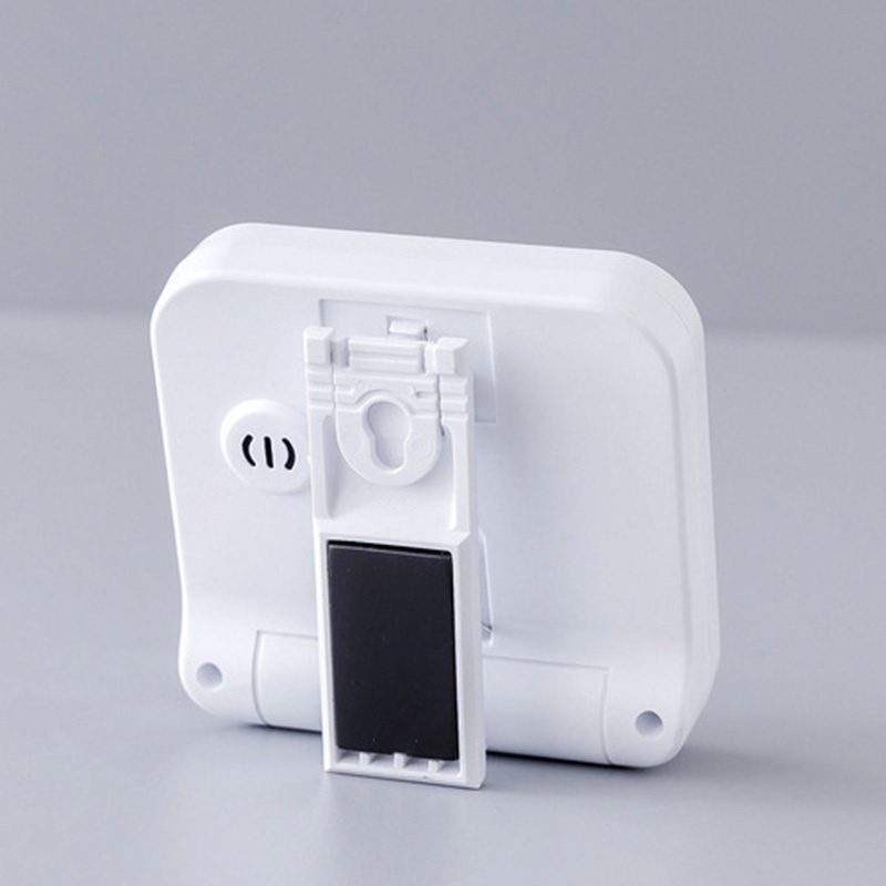 Jam Elektronik Multifungsi Bentuk Kotak Warna Putih Dengan Lampu Flash Untuk Dapur