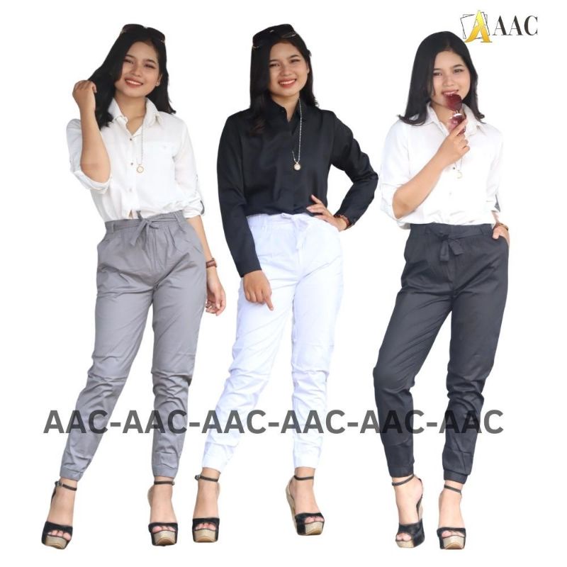 Celana Jogger Pants Katun Stretch Allsize Fit XL Dan Jumbo