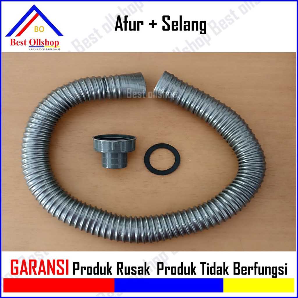 Afur Bak Cuci Piring + Selang BCP 1 Set / Selang Avur Afur Apur Saringan Pembuangan Bak Cuci Piring Set