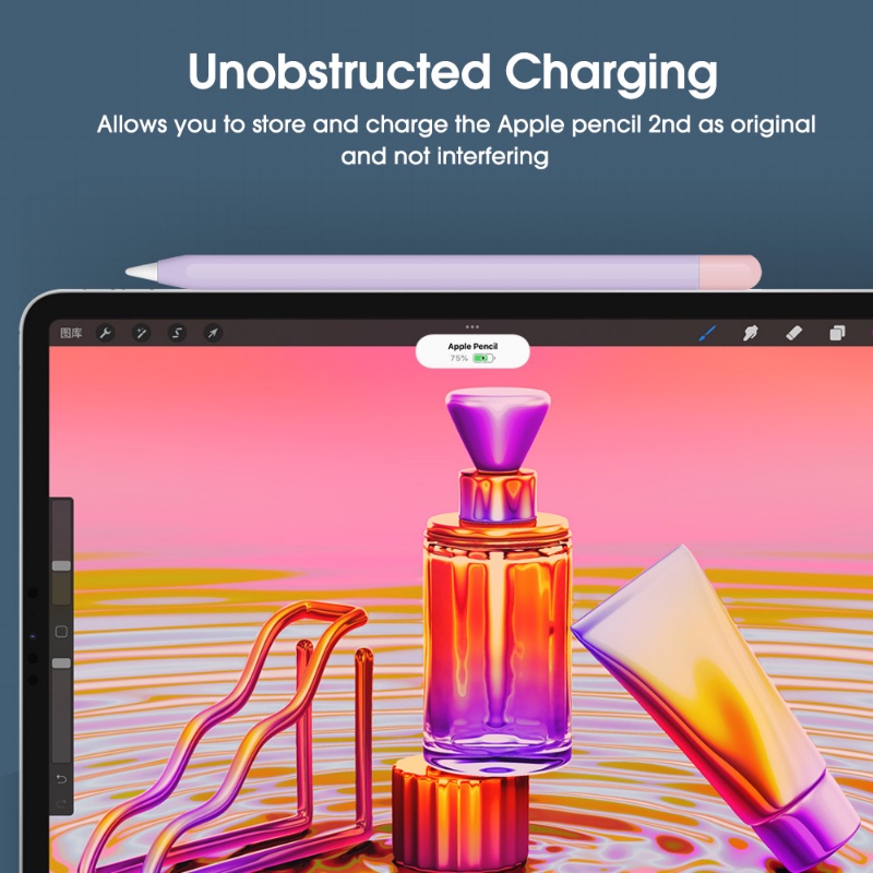 Soft Case Silikon Anti Slip / Jatuh Cover Apple Pencil Generasi 2