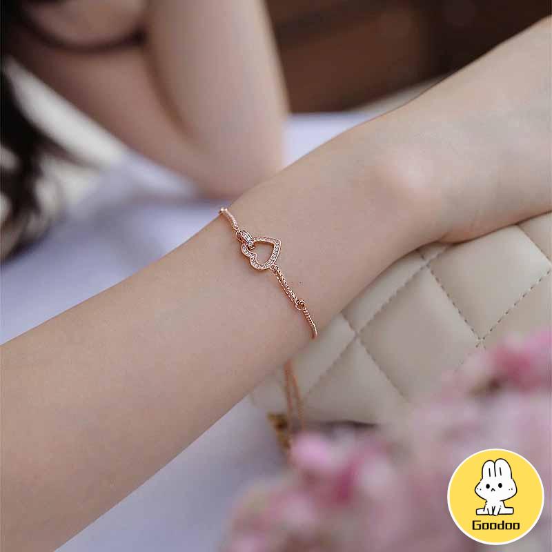 Gelang Dengan Liontin Bentuk Hati Untuk Wanita -Doo