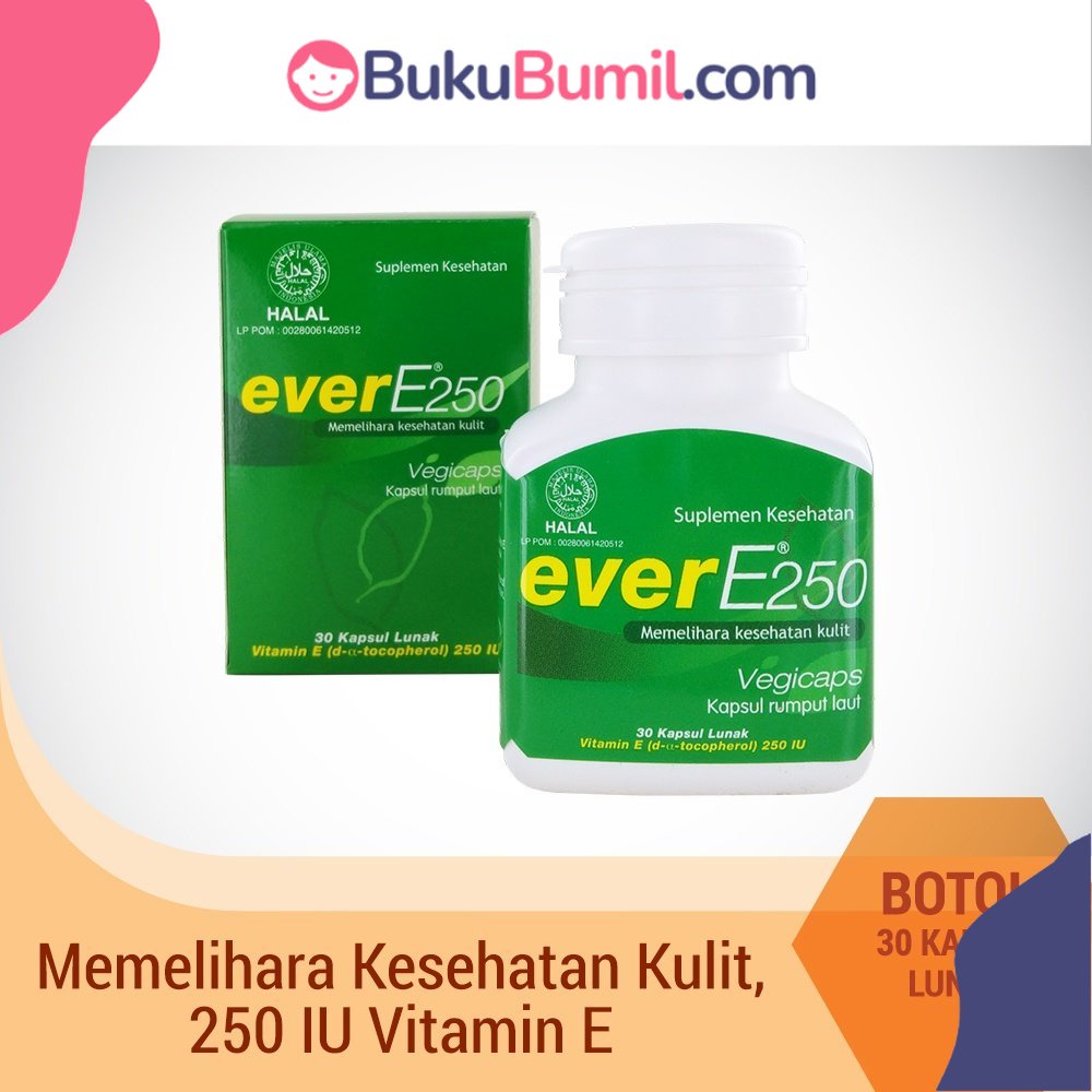 Jual Ever E 250 Promil Iu Caps Botol 30 Vitamin E Botol Isi 30 Softcapsule Rumput Laut Paket 6612