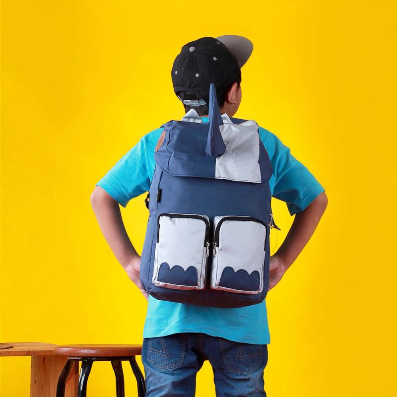 Tas backpack ransel anak sekolah pria laki laki Karakter Dino - Distro terbaru keren original